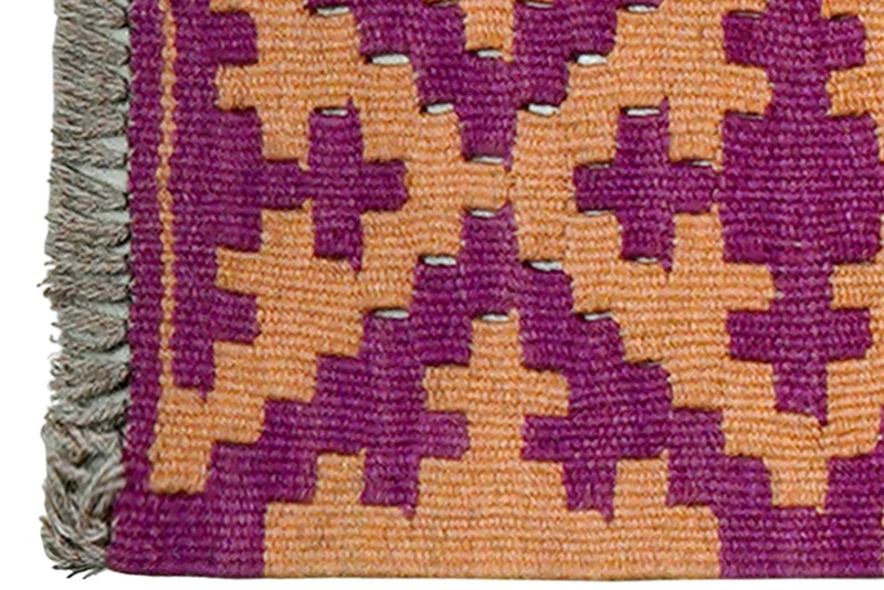 Kelim Gashgai · Handgewebt – Gelb, 63x44 cm