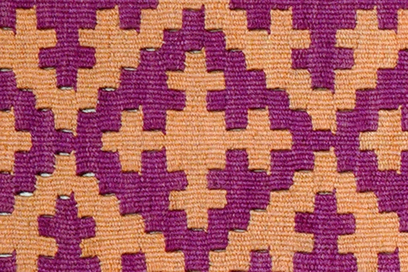 Kelim Gashgai · Handgewebt – Gelb, 63x44 cm