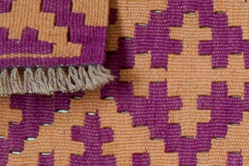 Kelim Gashgai · Handgewebt – Gelb, 63x44 cm