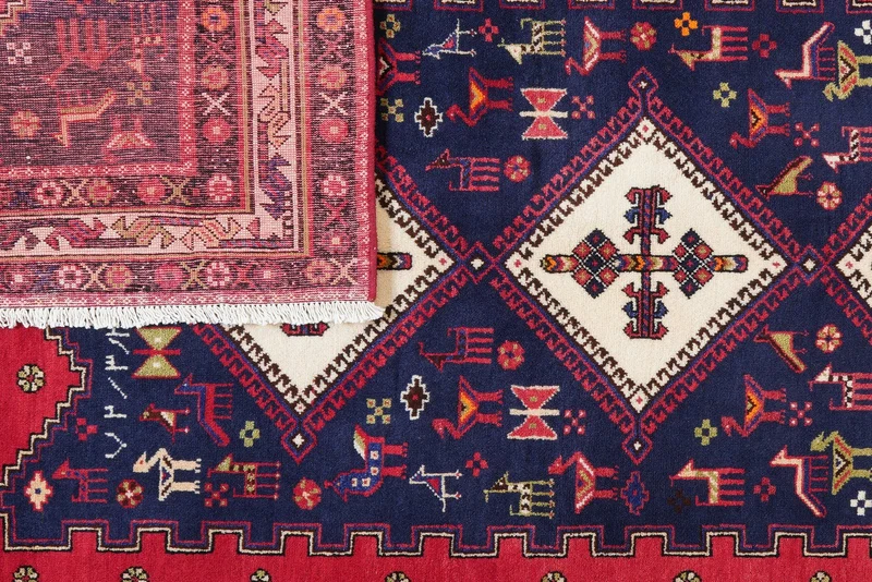 Afshar · Handgeknüpft – Blau, 243x166 cm