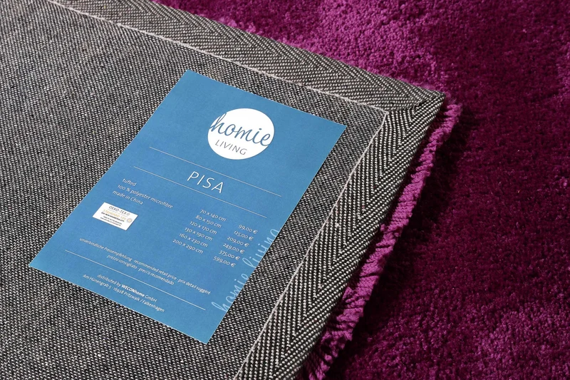 Teppich Pink Violett Hochflor "Pisa" Homie Living