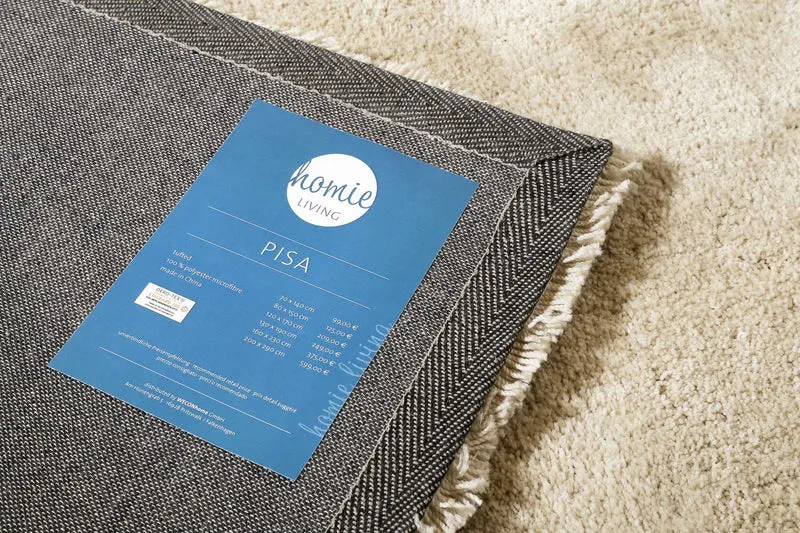 Teppich Beige Hochflor "Pisa" Homie Living