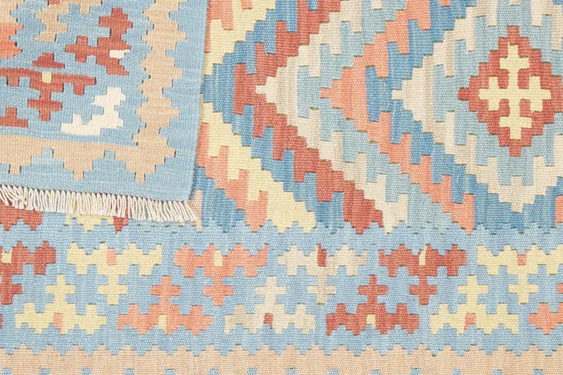 Kelim Gashgai · Handgewebt – Blau, 200x86 cm
