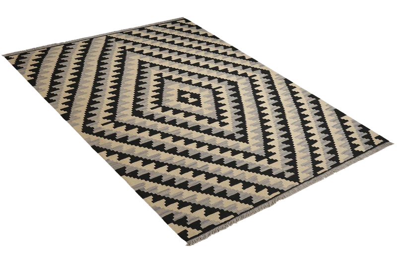 Kelim Gashgai · Handgewebt – Beige, 194x154 cm