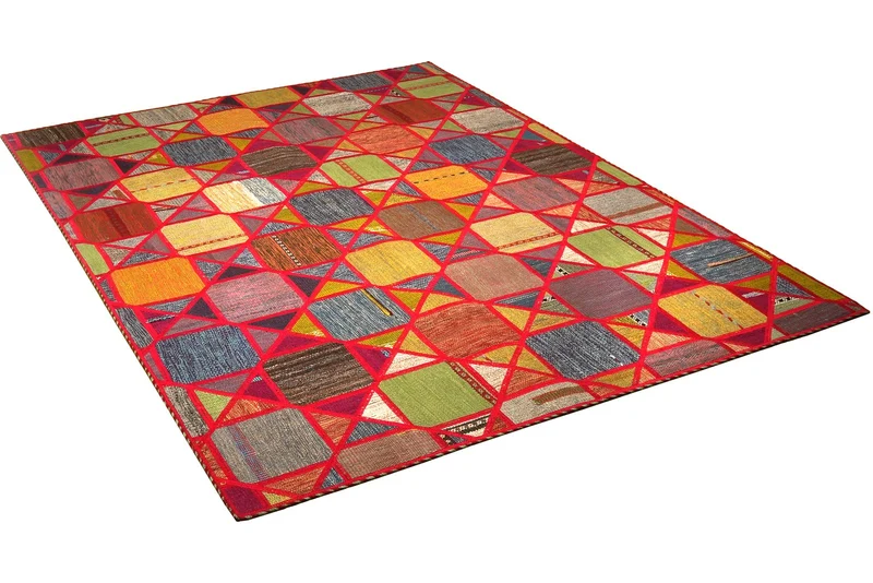 Kelim Tekkeh · Handgewebt – Bunt, 200x150 cm