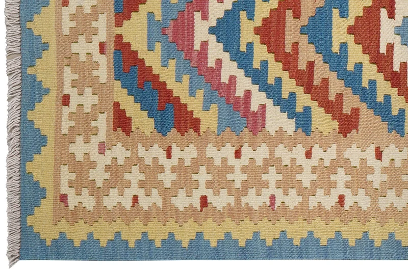 Kelim Gashgai · Handgewebt – Bunt, 195x85 cm