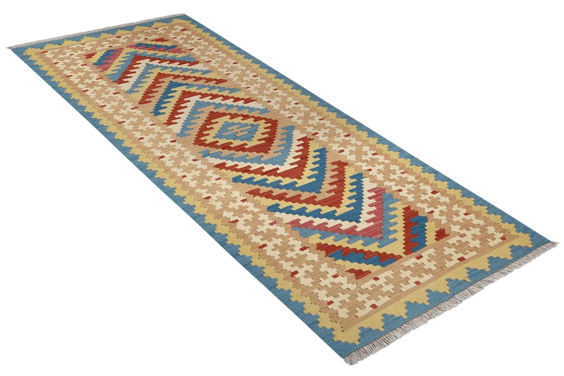 Kelim Gashgai · Handgewebt – Bunt, 195x85 cm