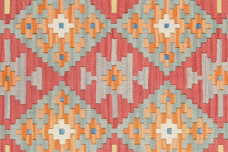 Kelim Gashgai · Handgewebt – Rot, 201x156 cm
