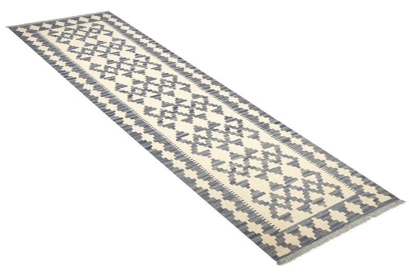 Kelim Gashgai · Handgewebt – Beige, 256x85 cm
