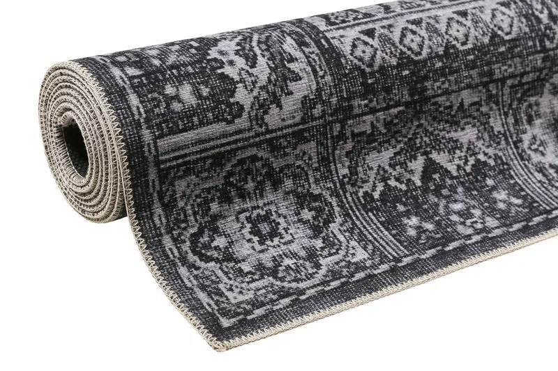 Vintage Teppich Grau Anthrazit Kurzflor "Fresh Bachtiar" WECONhome