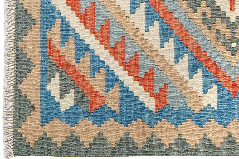Kelim Gashgai · Handgewebt – Blau, 119x82 cm