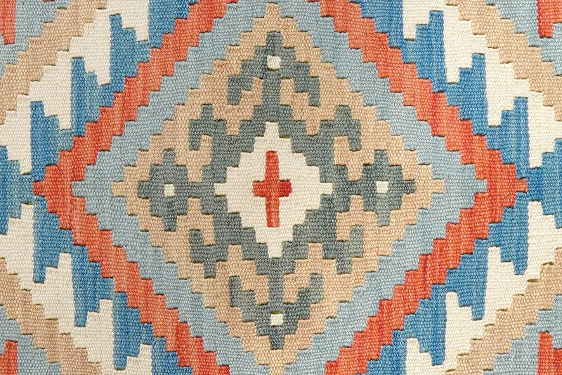 Kelim Gashgai · Handgewebt – Blau, 119x82 cm