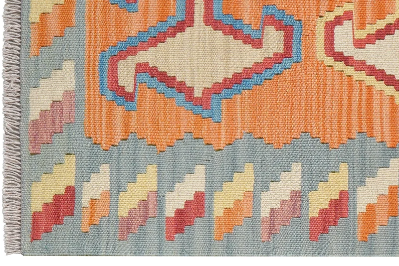 Kelim Gashgai · Handgewebt – Orange, 121x80 cm