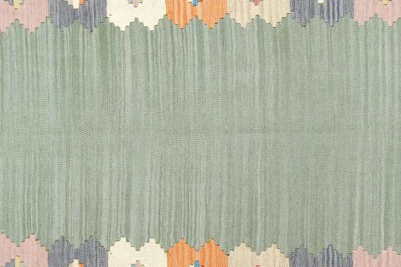 Kelim Gashgai · Handgewebt – Grün, 243x175 cm