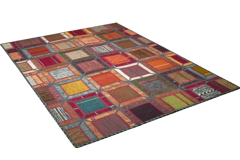 Kelim Tekkeh · Handgewebt – Bunt, 200x150 cm