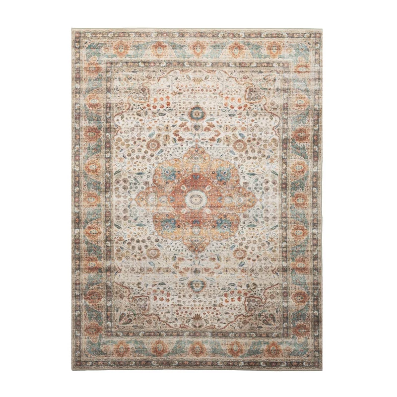 In- & Outdoor Teppich Vintage - Kairo Medaillon Creme Bunt
