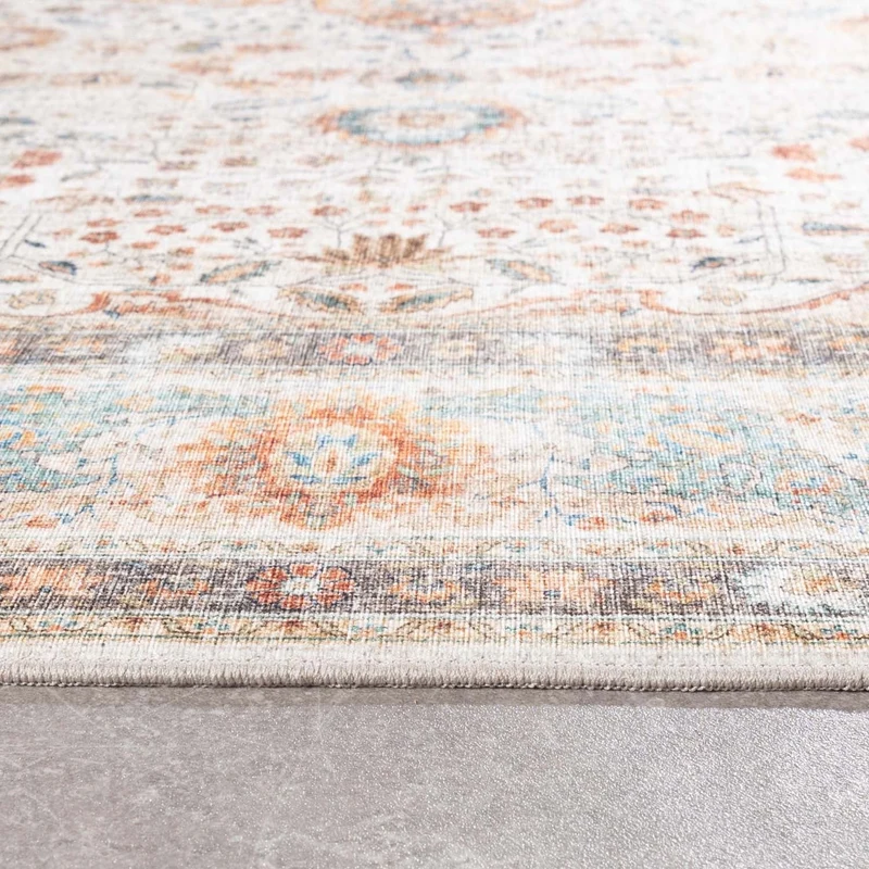 In- & Outdoor Teppich Vintage - Kairo Medaillon Creme Bunt