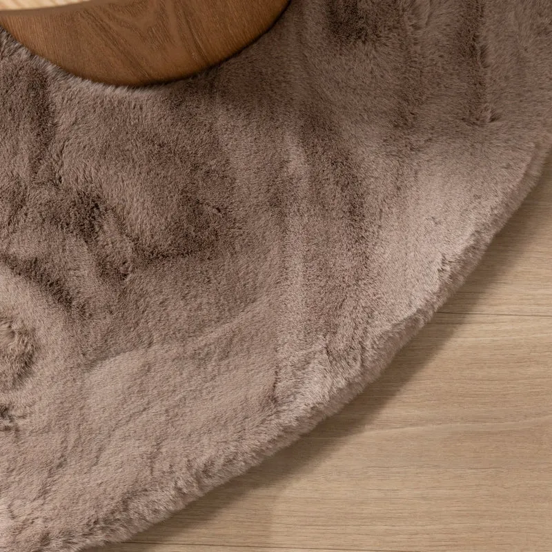 Hochflor Teppich Oval - Comfy Supreme Taupe