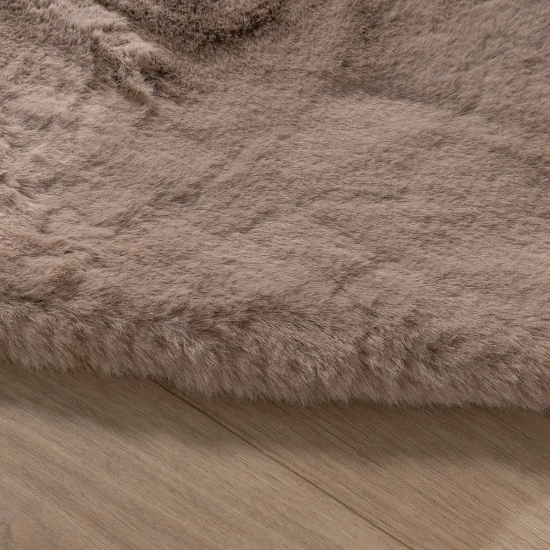 Hochflor Teppich Oval - Comfy Supreme Taupe