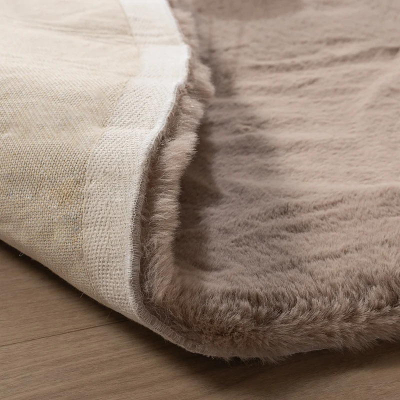 Hochflor Teppich Oval - Comfy Supreme Taupe