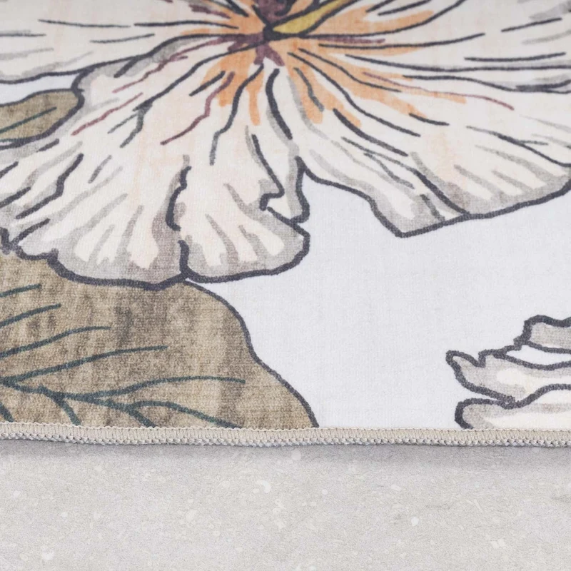 Outdoor Teppich Blumen - Poppy Creme