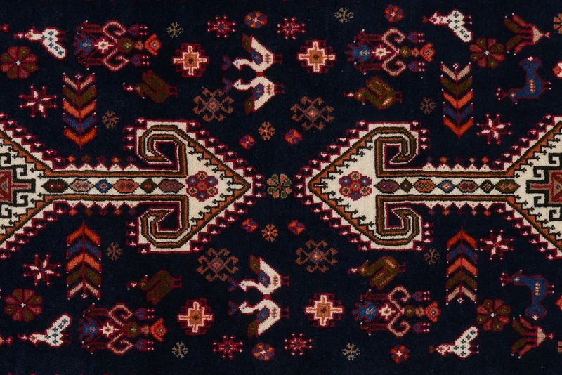 Nasrabad · Handgeknüpft – Blau, 200x81 cm