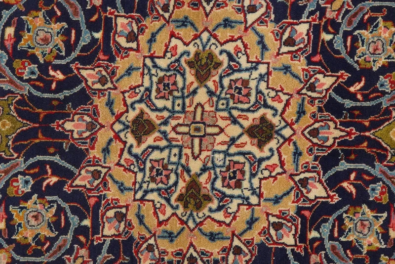 Mahal · Handgeknüpft – Blau, 214x133 cm