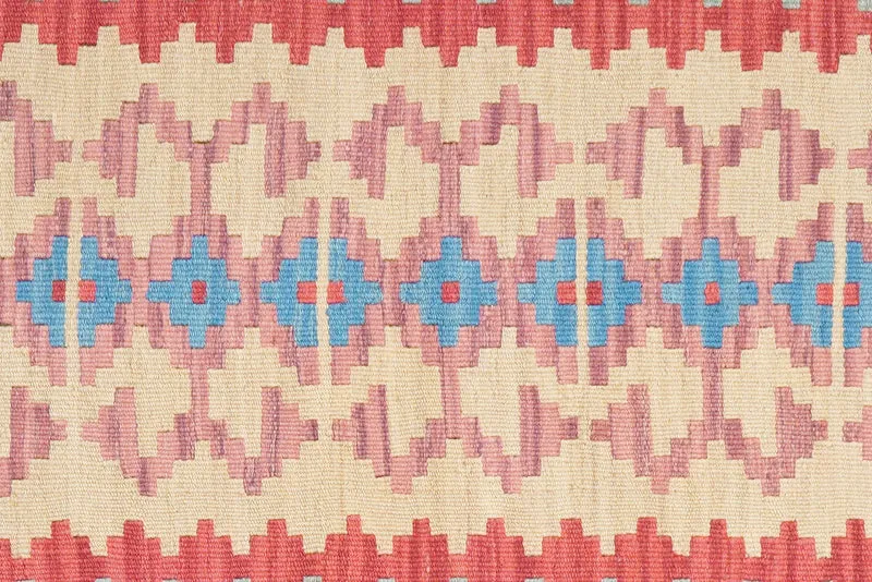Kelim Gashgai · Handgewebt – Beige, 202x58 cm