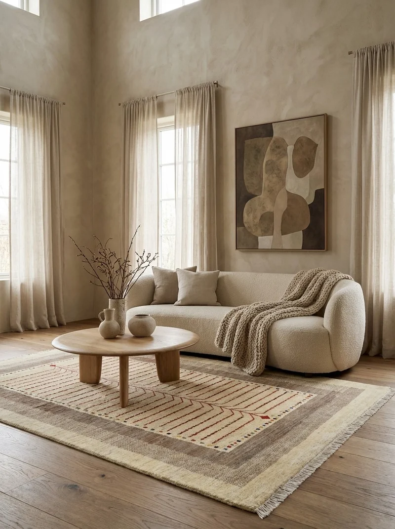 Gabbeh Sonnat · Handgeknüpft – Beige, 198x147 cm