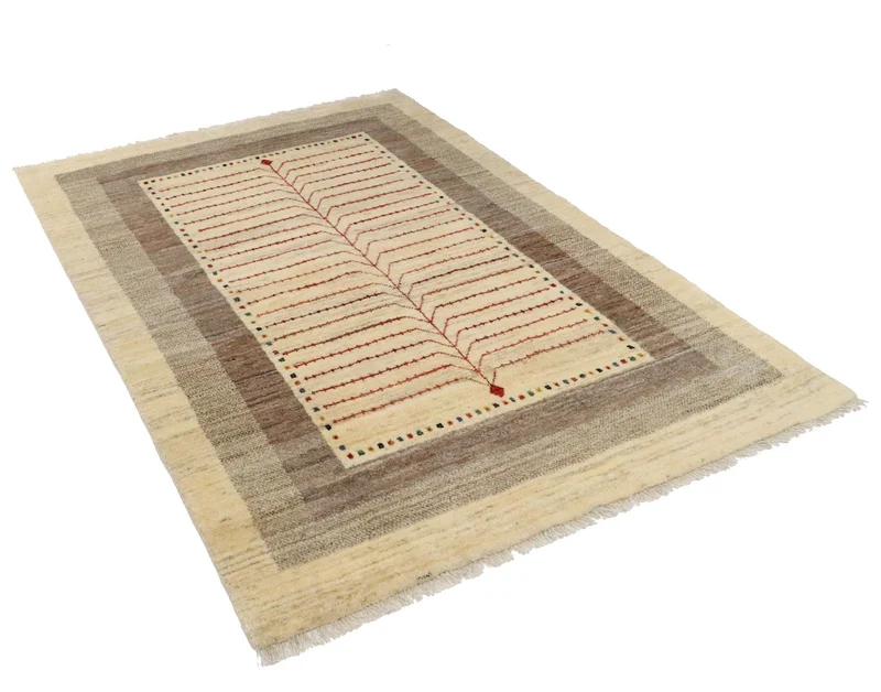 Gabbeh Sonnat · Handgeknüpft – Beige, 198x147 cm