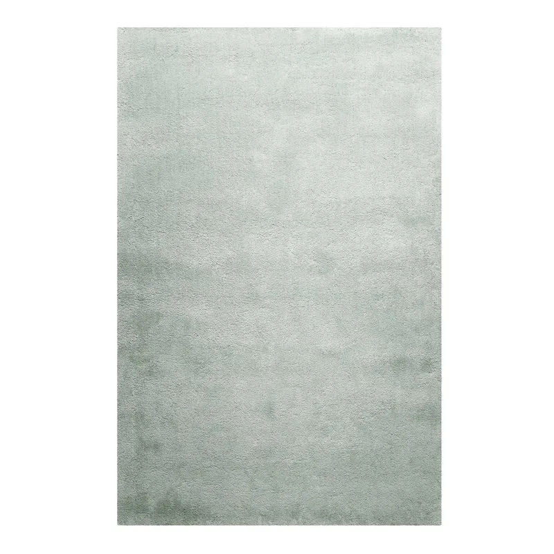 Teppich Hellgrau Grün Hochflor "Pisa" Homie Living