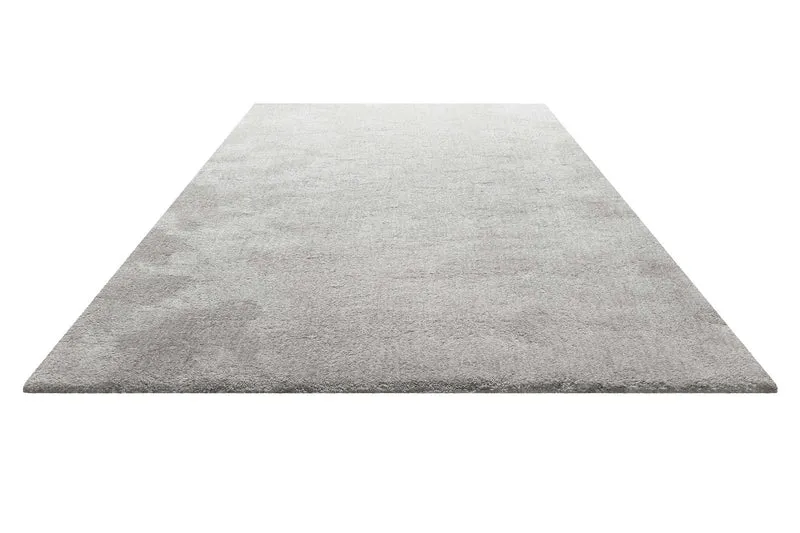 Teppich Hellgrau Creme meliert Hochflor "Pisa" Homie Living