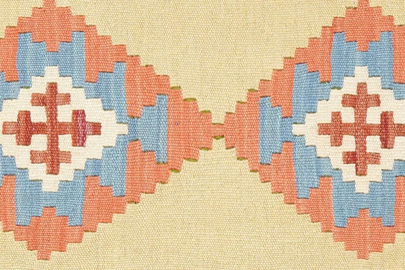 Kelim Gashgai · Handgewebt – Gelb, 185x59 cm