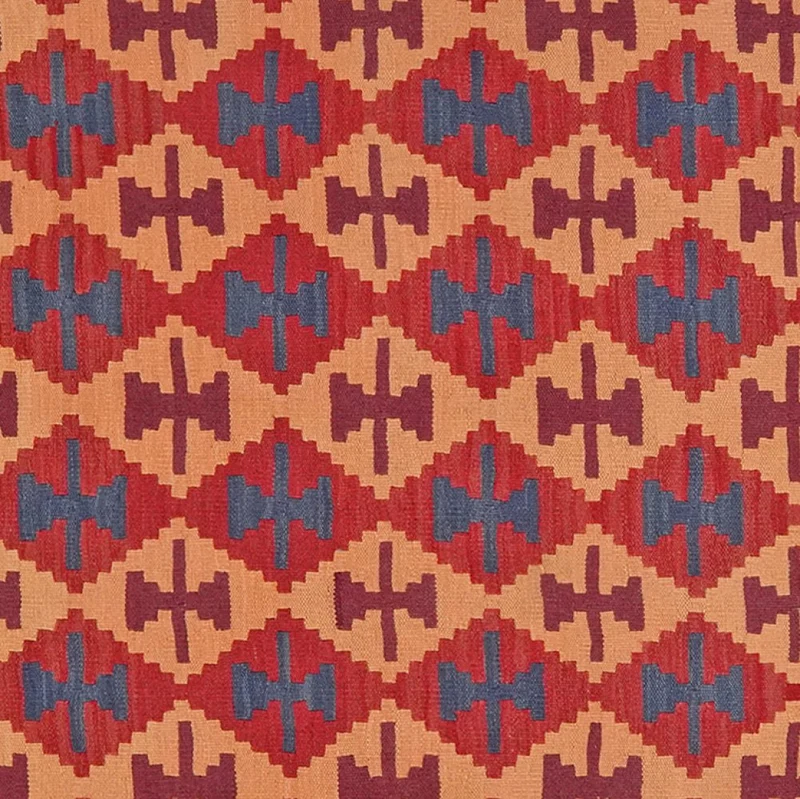 Kelim Gashgai · Handgewebt – Rot, 195x156 cm