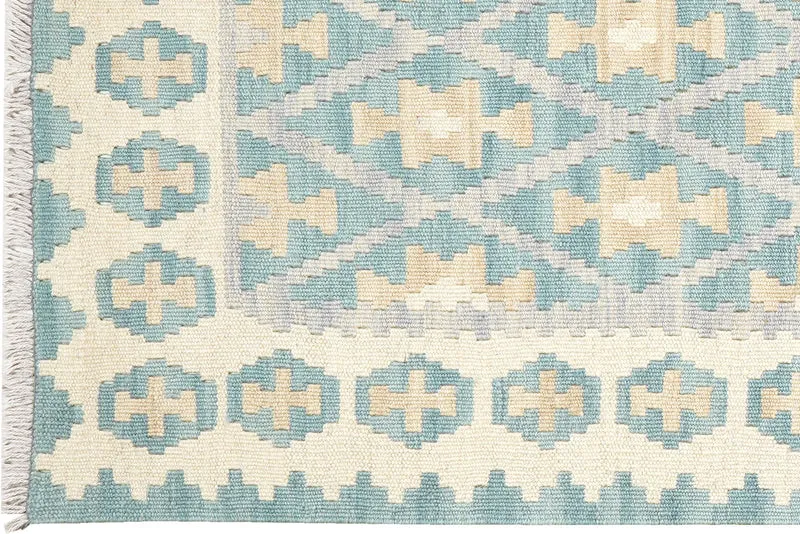 Kelim Gashgai · Handgewebt – Blau, 235x66 cm