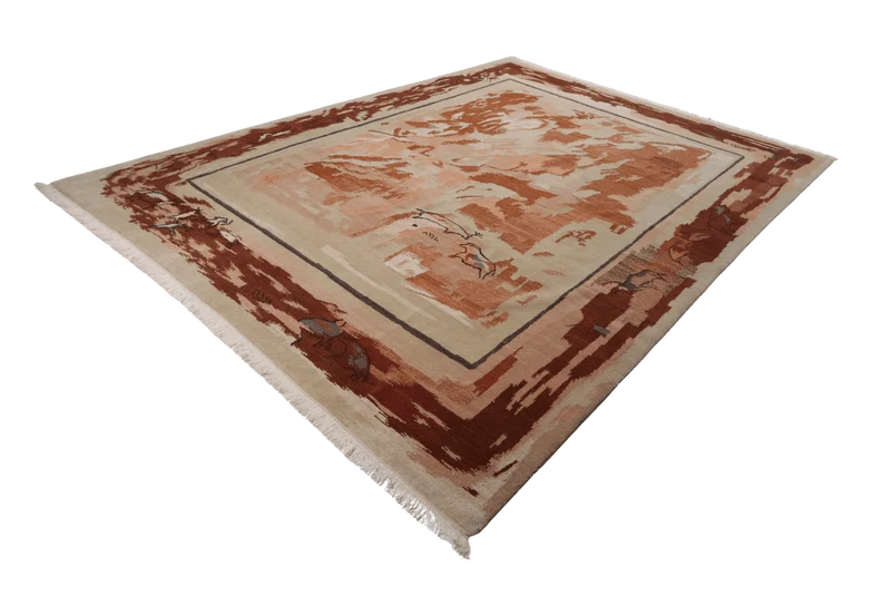 Nepal · Handgeknüpft – Beige, 290x210 cm