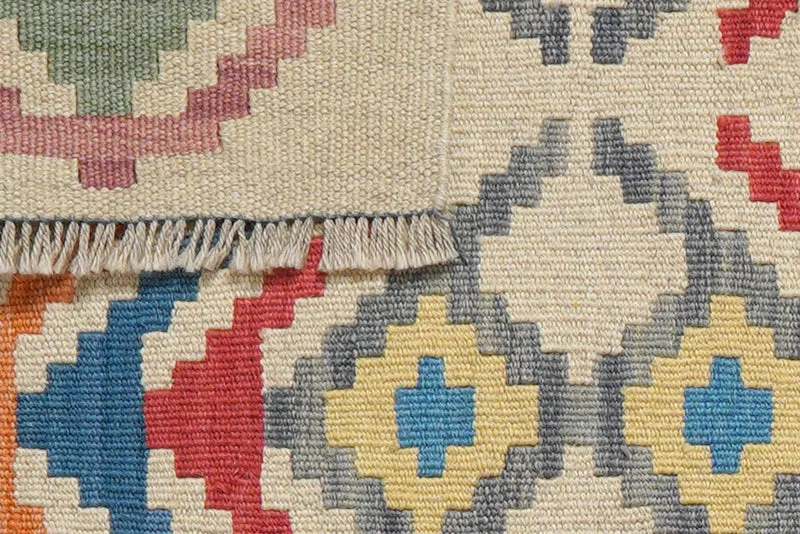 Kelim Gashgai · Handgewebt – Beige, 85x62 cm