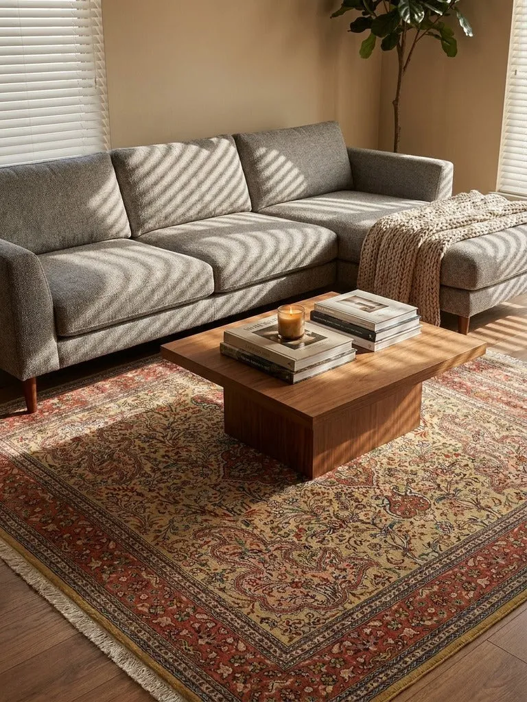 Tabriz Old · Handgeknüpft – Beige, 216x199 cm