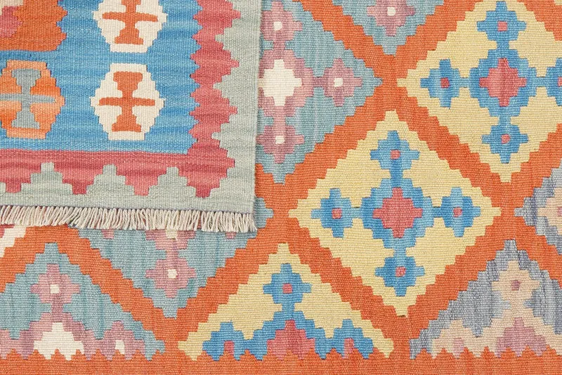 Kelim Gashgai · Handgewebt – Orange, 179x129 cm