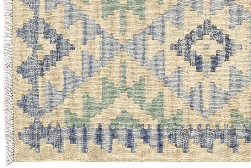Kelim Gashgai · Handgewebt – Beige, 198x59 cm
