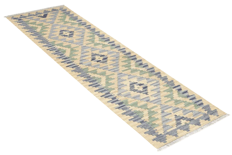 Kelim Gashgai · Handgewebt – Beige, 198x59 cm