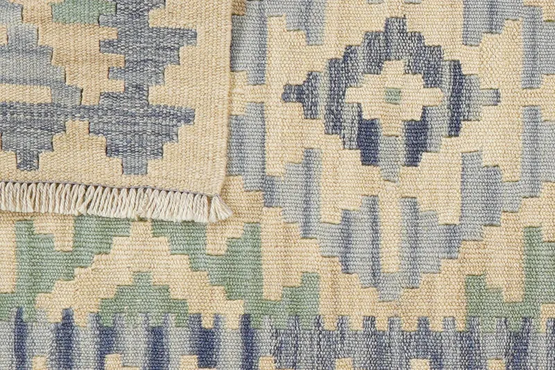 Kelim Gashgai · Handgewebt – Beige, 198x59 cm