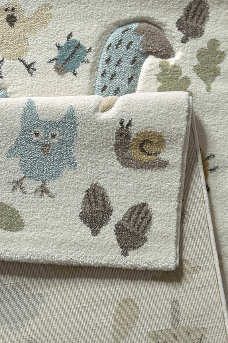 Kinderteppich beige blau "Forest" Sigikid