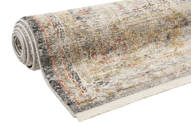 Teppich Grau Gelb Vintage Kurzflor "SoHo Fashion" WECONhome