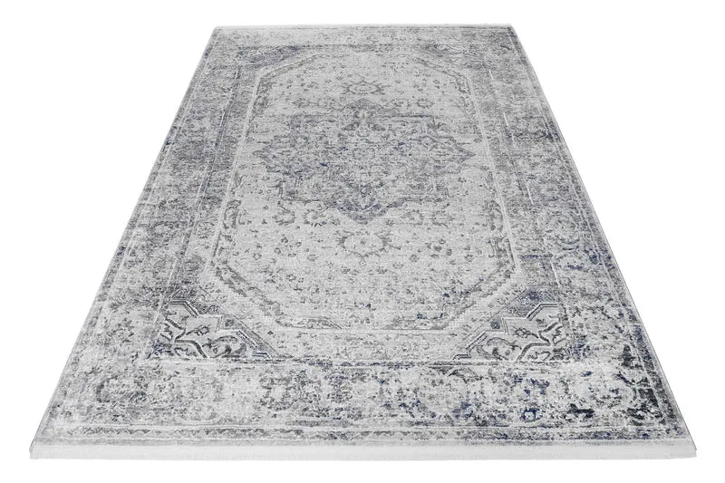 Teppich Grau Blau Vintage Kurzflor "SoHo Touch" WECONhome