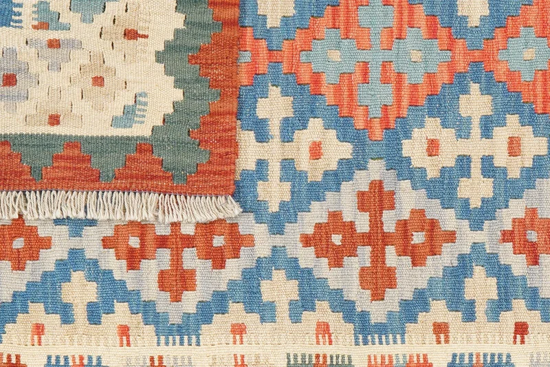 Kelim Gashgai · Handgewebt – Blau, 152x109 cm