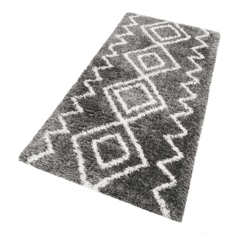 Teppich Grau Hochflor "Boho&Scandic Yagour" WECONhome