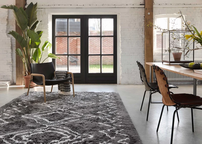 Teppich Grau Hochflor "Boho&Scandic Yagour" WECONhome