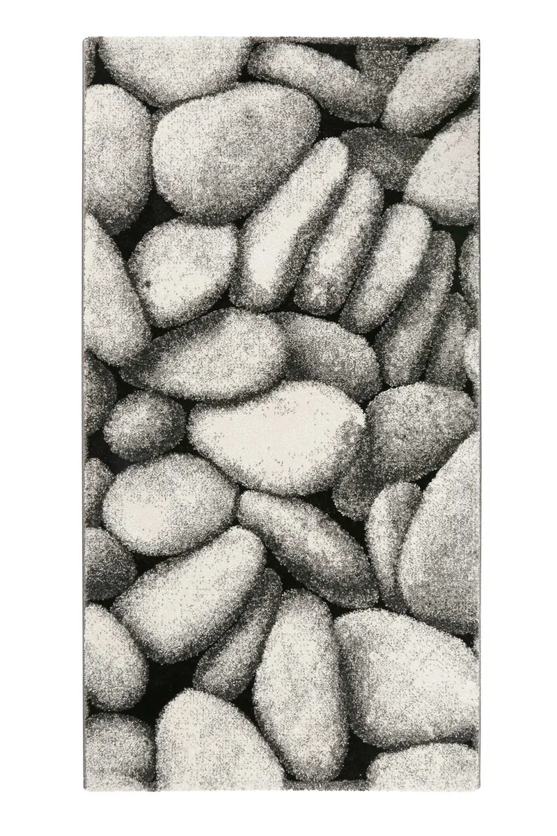 Teppich Grau Anthrazit Kurzflor "Stony Island" WECONhome