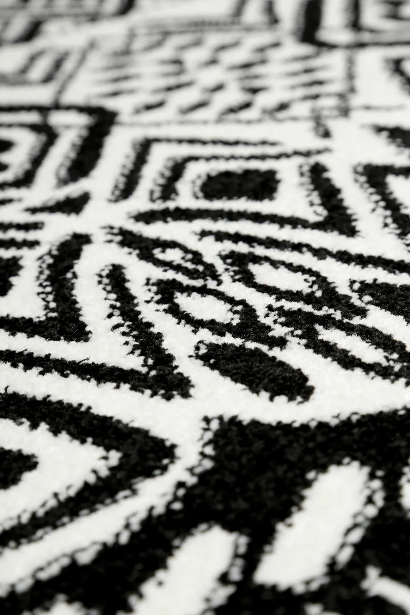 Esprit Teppich Schwarz Weiß Kurzflor "Black & White"